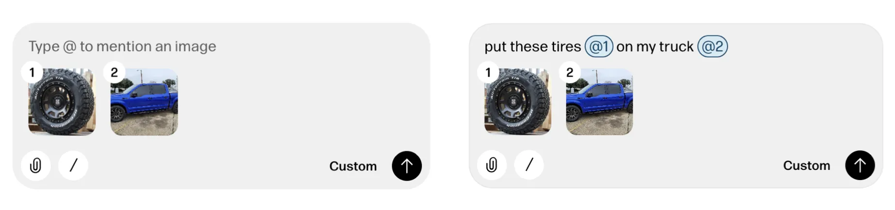 Numbered references in Reve's creative tool