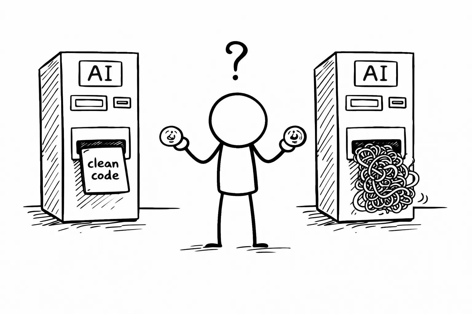 Same prompt, same AI, different results - clean code or spaghetti