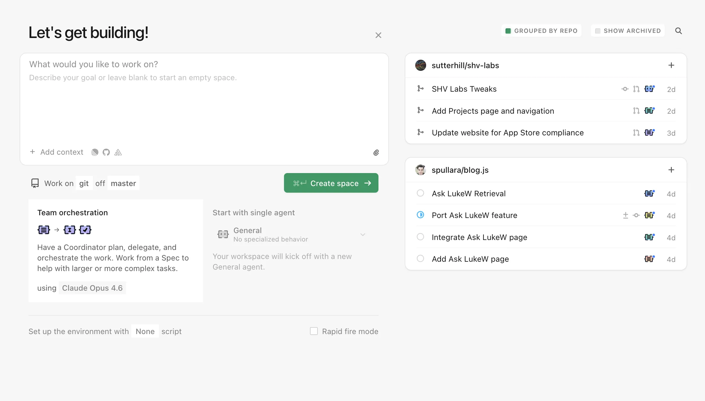 Intent app homescreen